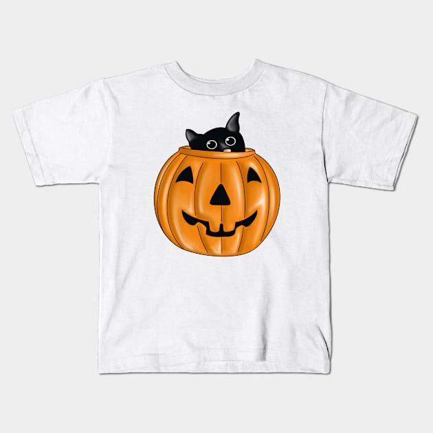 Halloween cats Kids T-Shirt by MiniMao design